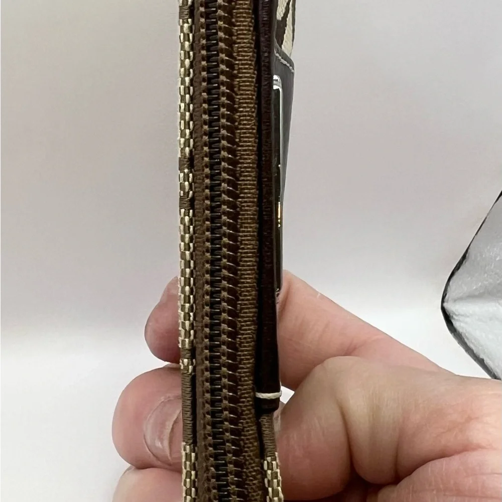 Coach Brown Signature Wristlet - Picture 7 of 11